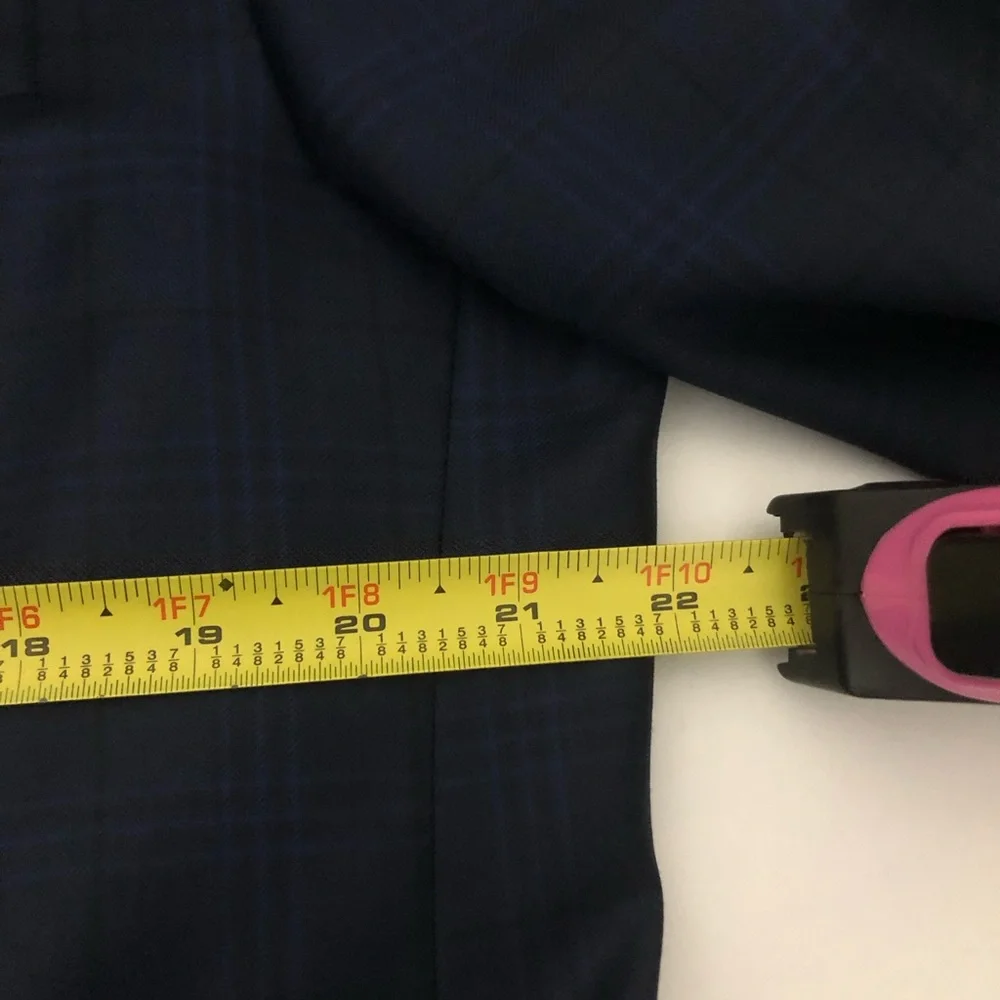 Peter Millar 100% Wool Navy Plaid Two-Button Blazer Men’s 44R Sports Jacket